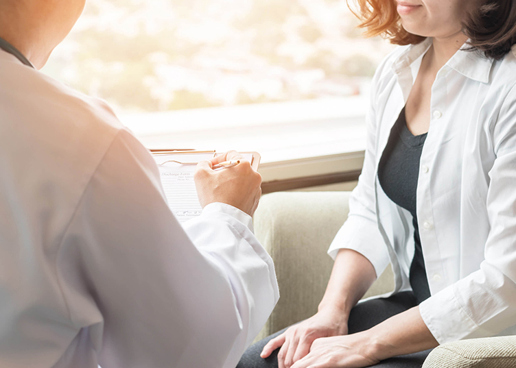 Doctor explaining results to a patient