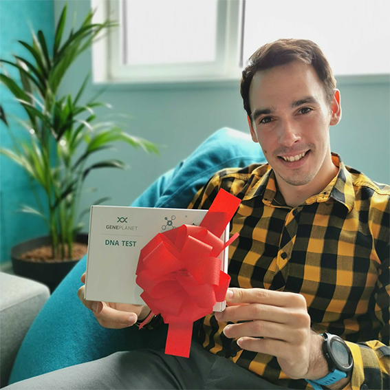 Man giving the DNA test as a gift