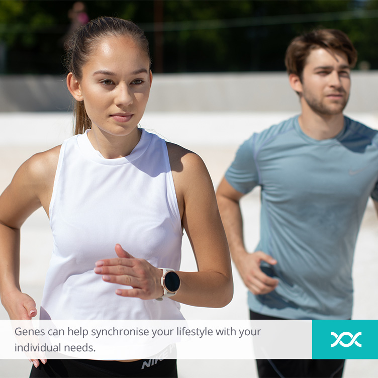 A girl and a boy jogging