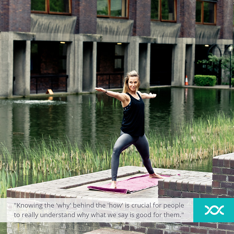 Woman doing yoga exercise 