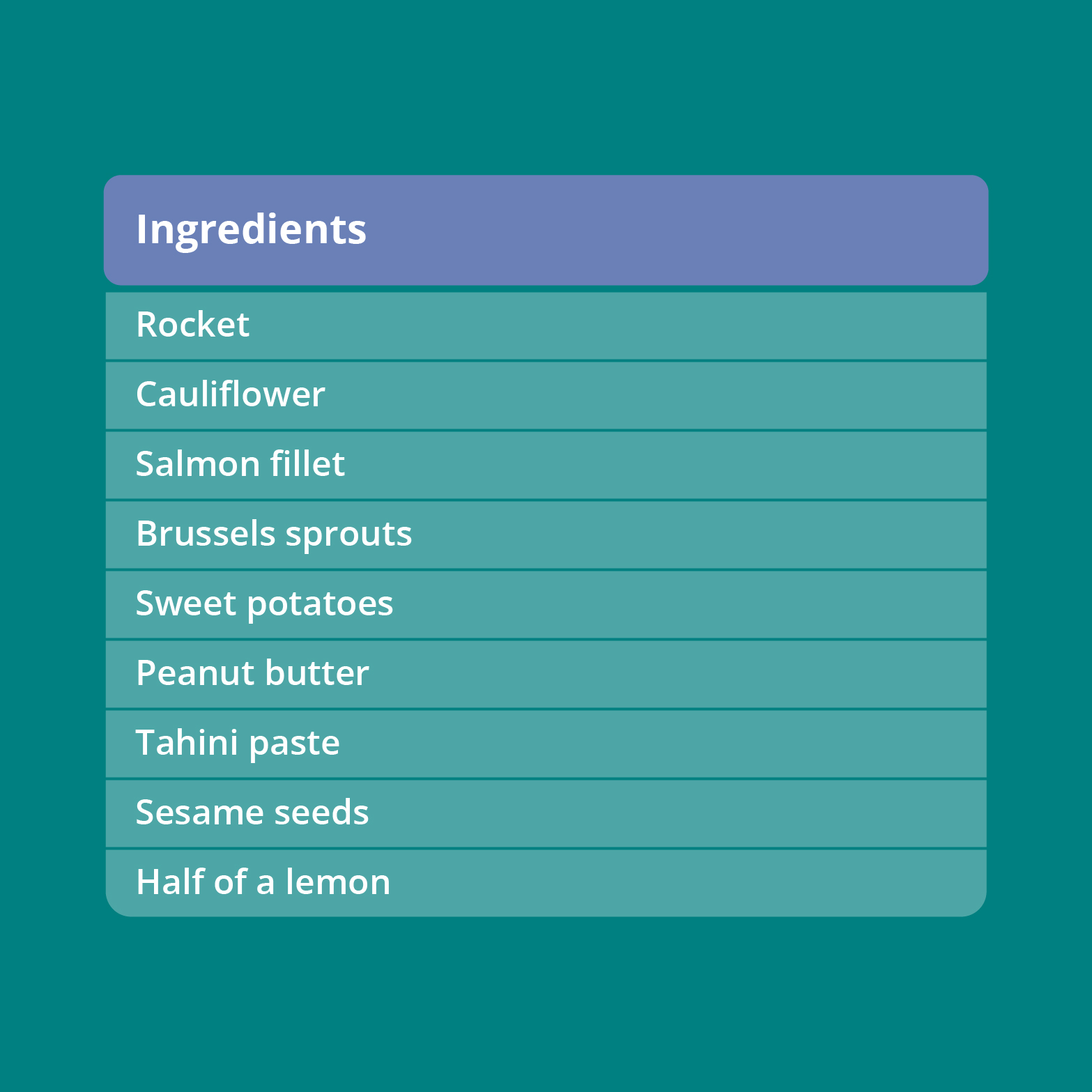 Ingredients for salmon with tahini sauce and sesame